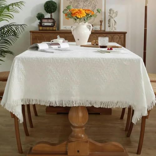 90~260 cm Baumwollwäsche rechteckige Tischdecke, Rüschen-Tischdecke Esstisch Cover Party Restaurant Dekor 2-130x180 cm 90~260 cm Baumwollwäsche rechteckige Tischdecke, Rüschen-Tischdecke Esstisch Cover Party Restaurant Dekor 2-130x180 cm von ChenYuNiu