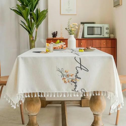 ChenYuNiu 90~300 cm Nordic Leinen Baumwolltischdecke, Esstisch Waschbar dekorativ rechteckige Runde Tischabdeckung Geburtstag-ZB0052-JHH-100 x 160 cm ChenYuNiu 90~300 cm Nordic Leinen Baumwolltischdecke, Esstisch Waschbar dekorativ rechteckige Runde Tischabdeckung Geburtstag-ZB0052-JHH-100 x 160 cm von ChenYuNiu