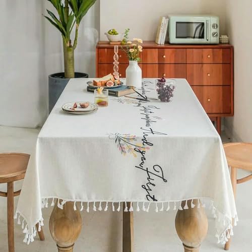ChenYuNiu 90~300 cm Nordic Leinen Baumwolltischdecke Abdeckung, Esstisch waschbarer rechteckiger Runde Tischabdeckung Geburtstag-ZB0052-FHH-90 x 90 cm ChenYuNiu 90~300 cm Nordic Leinen Baumwolltischdecke Abdeckung, Esstisch waschbarer rechteckiger Runde Tischabdeckung Geburtstag-ZB0052-FHH-90 x 90 cm von ChenYuNiu