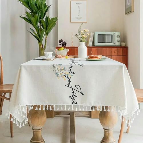 ChenYuNiu 90~300 cm Nordic Leinen Baumwolltischdecke Abdeckung, Esstisch waschbarer rechteckiger runder Tischabdeckung Geburtstag-ZB0052-HHL-140 x 220 cm ChenYuNiu 90~300 cm Nordic Leinen Baumwolltischdecke Abdeckung, Esstisch waschbarer rechteckiger runder Tischabdeckung Geburtstag-ZB0052-HHL-140 x 220 cm von ChenYuNiu
