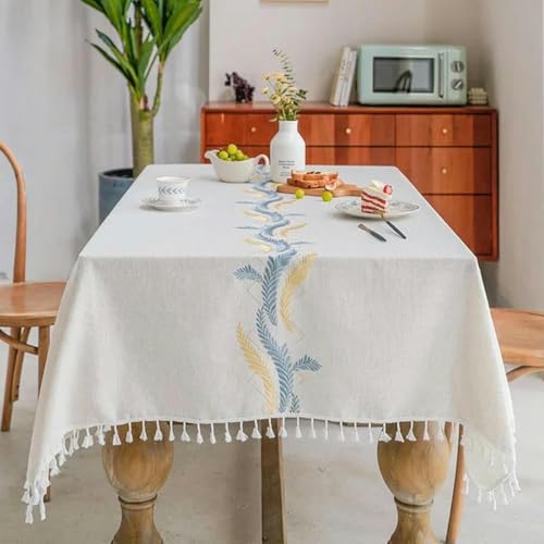 ChenYuNiu 90~300 cm nordische Leinen Baumwolltischdecke, Esstisch Waschbar dekorativ rechteckige Runde Tischabdeckung Geburtstag-ZB0052-140 x 200 cm ChenYuNiu 90~300 cm nordische Leinen Baumwolltischdecke, Esstisch Waschbar dekorativ rechteckige Runde Tischabdeckung Geburtstag-ZB0052-140 x 200 cm von ChenYuNiu