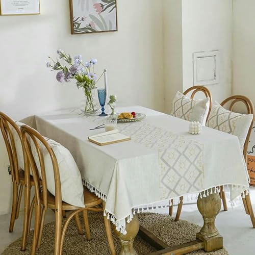 ChenYuNiu 90~300 cm nordische Leinen Baumwolltischdecke Abdeckung, Esstisch waschbarer rechteckiger Runde Tischabdeckung Geburtstag-Zb0052-biyi-140 x 240 cm ChenYuNiu 90~300 cm nordische Leinen Baumwolltischdecke Abdeckung, Esstisch waschbarer rechteckiger Runde Tischabdeckung Geburtstag-Zb0052-biyi-140 x 240 cm von ChenYuNiu