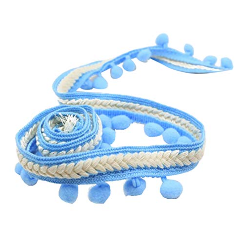 4,5 m Kugelbommel, Fransenband für Vorhangverkleidung, Basteln, Dekoration, Blau 4,5 m Kugelbommel, Fransenband für Vorhangverkleidung, Basteln, Dekoration, Blau von Chencunquangod