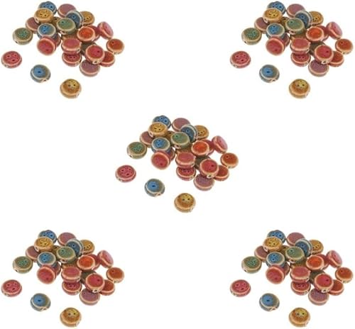 Handgefertigte Porzellanperlen, rund, flach, Abstandshalter, Porzellan-Keramikperlen, für DIY-Schmuckherstellung, 14 mm, 5er-Set Handgefertigte Porzellanperlen, rund, flach, Abstandshalter, Porzellan-Keramikperlen, für DIY-Schmuckherstellung, 14 mm, 5er-Set von Chencunquangod