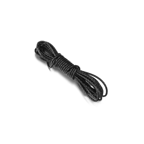 1 Meter runde, geflochtene Lederschnur, gefalteter Lederstreifen für Schmuckherstellung, Handwerk, Halsketten, Armbänder (4 mm) von ChengChengJin