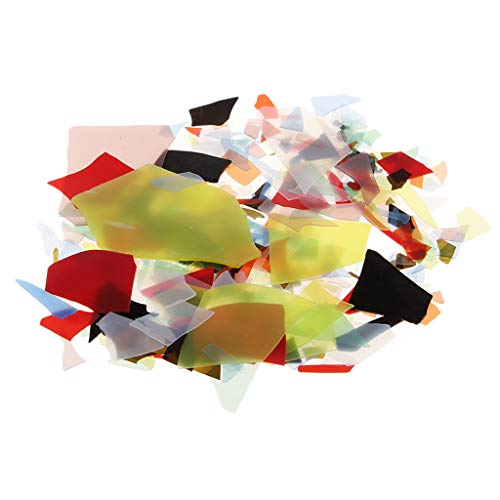 1 Packung 56 g Konfetti-Glas-Fliesen, unregelmäßige Mosaikfliesen, Kunststücke, kompatibles Material, für DIY-Schmuckherstellung, Zubehör (bunt) von ChengChengJin