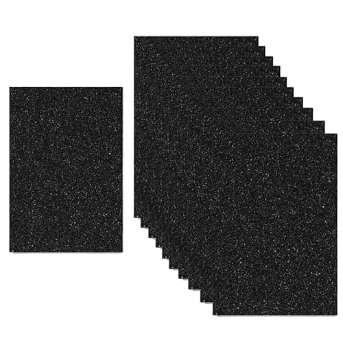 10 x Glitzer-Kartonpapier, selbstklebend, für Bastelarbeiten, Bastelarbeiten, Dekoration, Geschenkverpackungen, Scrapbook (schwarz) von ChengChengJin