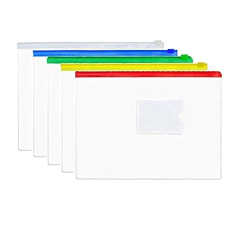 20 x A5-Dokumententaschen mit Reißverschluss, wasserdicht, transparent, Kunststoff, für die Organisation von Aufbewahrung, Reisen, Zuhause, Bürobedarf 20 x A5-Dokumententaschen mit Reißverschluss, wasserdicht, transparent, Kunststoff, für die Organisation von Aufbewahrung, Reisen, Zuhause, Bürobedarf von ChengChengJin