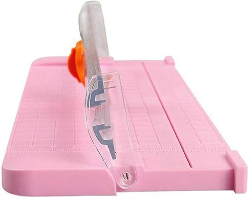 A4/A5-Papierschneider, tragbarer Trimmer, Scrapbooking-Werkzeug mit automatischem Sicherheitsschutz und Seitenlineal, für Bastelpapier, Coupon-Pink von ChengChengJin