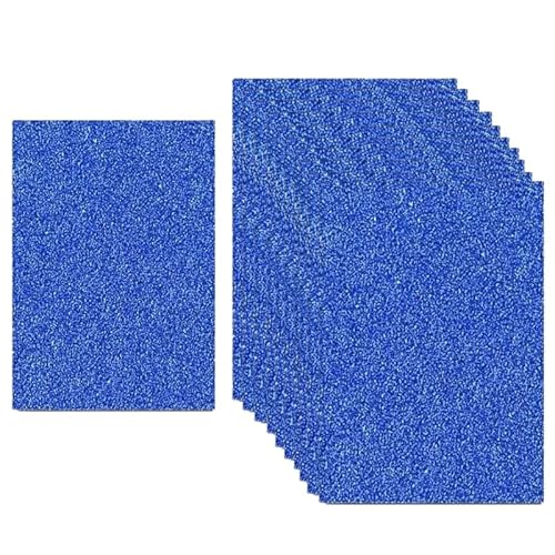Glitzerkarton, selbstklebend, für Bastelarbeiten, Basteln, Dekoration, Geschenkverpackungen, Scrapbook, Blau, 10 Stück von ChengChengJin