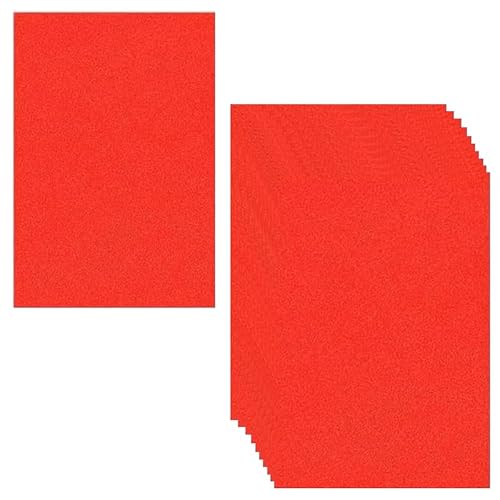 Glitzerkarton, selbstklebend, für Bastelarbeiten, Basteln, Dekoration, Geschenkverpackungen, Scrapbook, Rot, 10 Stück von ChengChengJin