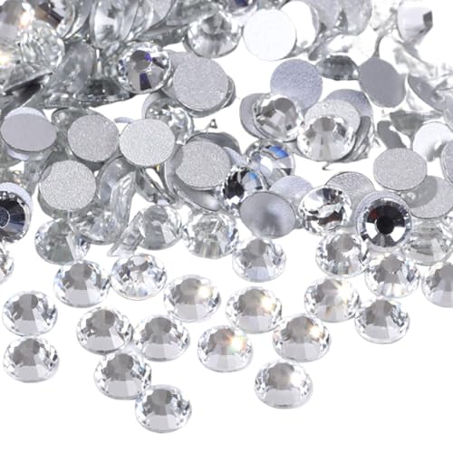 Hotfix-Strasssteine, flache Rückseite, glitzernde Kristall-Strasssteine, für Bastelarbeiten, Kleidung, DIY-Dekoration, 1,9–2,1 mm, Weiß, 4320 Stück Hotfix-Strasssteine, flache Rückseite, glitzernde Kristall-Strasssteine, für Bastelarbeiten, Kleidung, DIY-Dekoration, 1,9–2,1 mm, Weiß, 4320 Stück von ChengChengJin