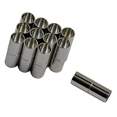 Magnetverschlüsse aus Messing, 5 mm, Magnetverschlüsse für Schmuckherstellung, Schmuck, Kordel-Endkappen, Bastelbedarf, 15 Sets von ChengChengJin