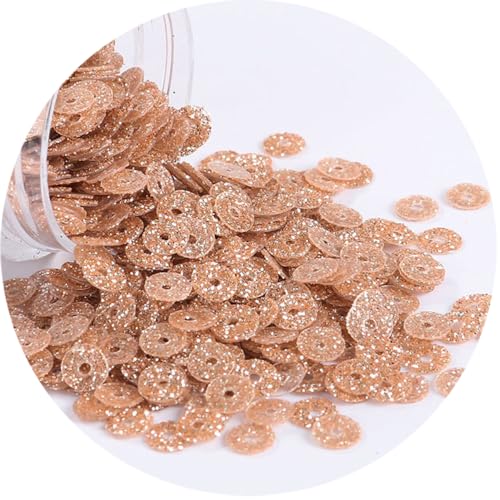 Runde Glitzer-Pailletten, bunte Pailletten, zum Basteln, Nähen, Kleidung, Sticken, Ohrringe, Basteln, 4 mm, Champagnerfarben, 1 Packung Runde Glitzer-Pailletten, bunte Pailletten, zum Basteln, Nähen, Kleidung, Sticken, Ohrringe, Basteln, 4 mm, Champagnerfarben, 1 Packung von ChengChengJin