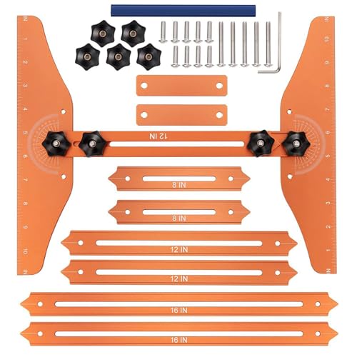 Stair Tread Template Tool Jig, Aluminum Alloy, Sliding Installer with Sturdy, for Accurate Measuring of Stairs, Arches, and Curves von ChengyuWei