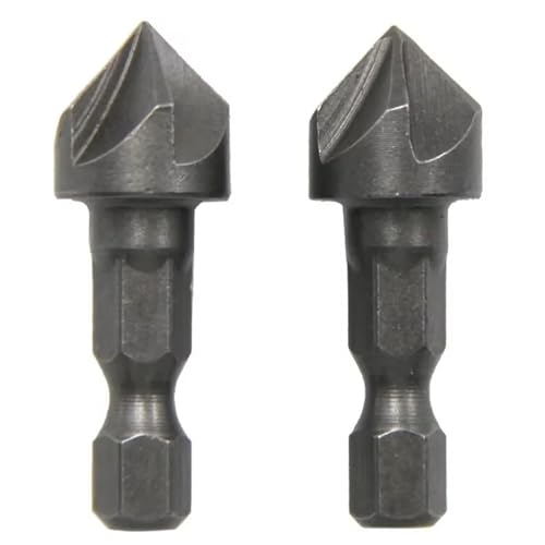 1/2 Sechskantschaft Fünfblatt-Senkbohrer 12,5 Mm Holzbearbeitungs-Lochöffner Spot Facer Entgratbohrer Werkzeuge(2PC) von Chenhj