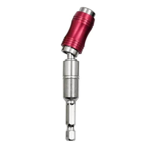 1/4 Zoll Sechskant-Schraubendreher-Bits, Magnetische Bohrer, Handwerkzeuge, Bohrer-Verlängerungsstange, Schnellwechselhalter(Red) von Chenhj