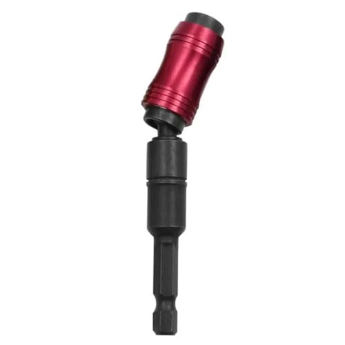 1/4 Zoll Sechskant-Schraubendreher-Bits, Magnetische Bohrer, Handwerkzeuge, Bohrer-Verlängerungsstange, Schnellwechselhalter(Red black) von Chenhj
