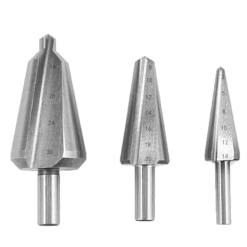 3-teilige Kegelbohrer-Bits, Regenschirm-Fase-Bohrer, HSS-Bohrer, Holzbearbeitung, Metallloch, Kegelöffner, Bohrer, Puncher 3-teilige Kegelbohrer-Bits, Regenschirm-Fase-Bohrer, HSS-Bohrer, Holzbearbeitung, Metallloch, Kegelöffner, Bohrer, Puncher von Chenhj