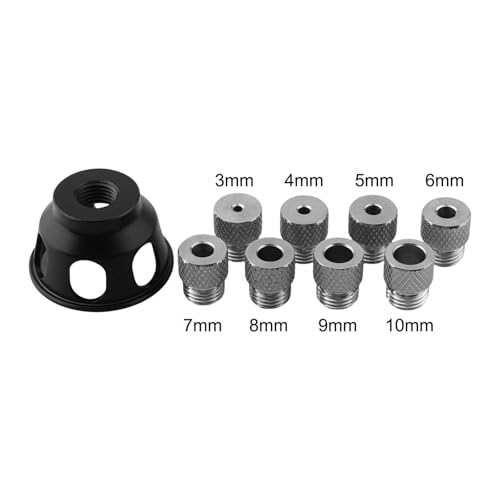 4/9 Stücke Drill Guide Locator Mit Buchse Holzbearbeitung Aluminium Legierung Loch Puncher(A) von Chenhj