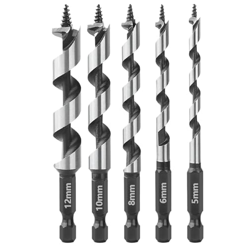 5 Stücke Holzbearbeitung Schiff Auger Bohrer Bits 1/4'' Hex Quick Change Schaft HCS For Weiches Hartes Holz Loch Sah 5 Stücke Holzbearbeitung Schiff Auger Bohrer Bits 1/4'' Hex Quick Change Schaft HCS For Weiches Hartes Holz Loch Sah von Chenhj