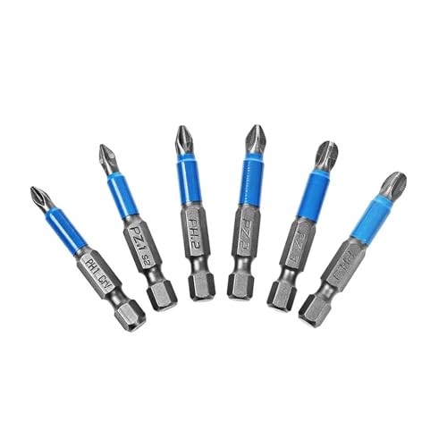 6-teiliges Rutschfestes Magnetisches Schraubendreher-Bit-Set, 50 Mm Sechskantschaft, PH1/PH2/PH3/PZ1/PZ2/PZ3 6-teiliges Rutschfestes Magnetisches Schraubendreher-Bit-Set, 50 Mm Sechskantschaft, PH1/PH2/PH3/PZ1/PZ2/PZ3 von Chenhj