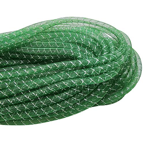 Chenkou Craft 12 Meter solides Netz-Rohr Deco Flex für Kränze Handwerk (Smaragdgrün, 8 mm) von Chenkou Craft