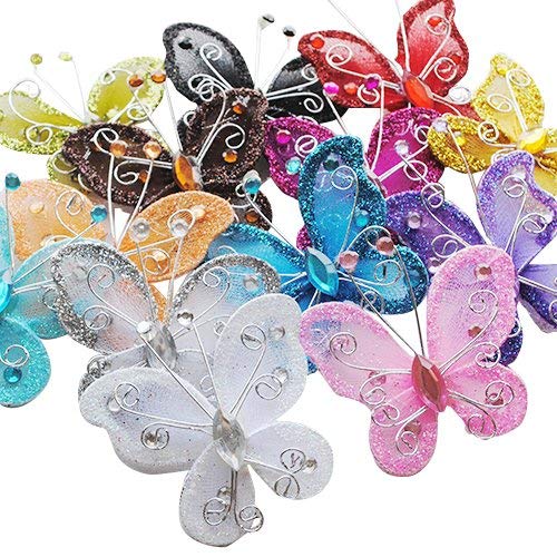 Chenkou Craft 26 Stück Organza Hochzeit Deko Schmetterling Chenkou Craft 26 Stück Organza Hochzeit Deko Schmetterling von Chenkou Craft