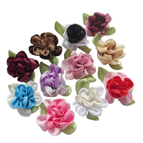 Chenkou Craft 2tone Satin Ribbon Flowers Bows Appliques DIY Craft Wedding Decoration 40pcs by Chenkou Craft von Chenkou Craft