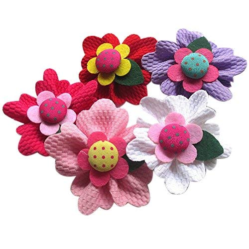 Chenkou Craft 6 cm großes, gepolstertes Filzband/Blumenschleife als Dekoration, 15 Stück mix von Chenkou Craft