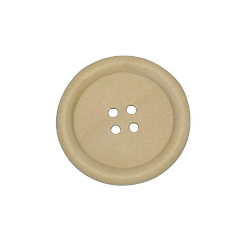 Chenkou Craft Knöpfe aus Naturholz, rund, 50 mm, 4 Löcher, 20 Stück, 50 mm von Chenkou Craft