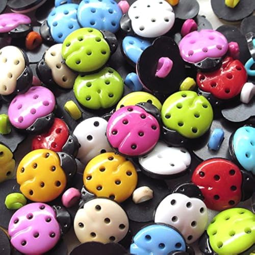 Chenkou Craft Marienkäfer Kunststoffknöpfe Nähutensilien Zubehör DIY Handwerk 100 Stück Chenkou Craft Marienkäfer Kunststoffknöpfe Nähutensilien Zubehör DIY Handwerk 100 Stück von Chenkou Craft