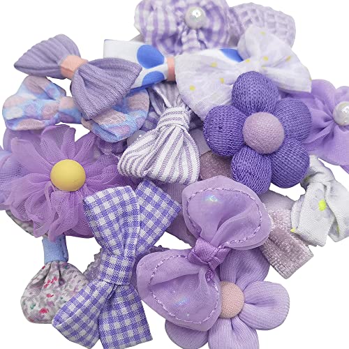 Chenkou Craft Stoffband, Blumen, Schleifen, zum Basteln, für Hochzeiten, Violett, 20 Stück Chenkou Craft Stoffband, Blumen, Schleifen, zum Basteln, für Hochzeiten, Violett, 20 Stück von Chenkou Craft