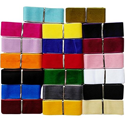 Samt-Band von Chenkou Craft, 18,3 m lang, 40 mm breit, 20 verschiedene Farben zur Auswahl von Chenkou Craft