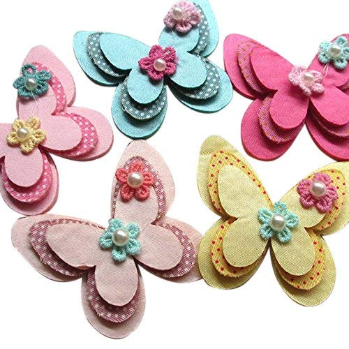 juqian New Gepolsterte Filz Schmetterling Satinband Blumen Perlen Applikationen Ornament 15 Stück mix juqian New Gepolsterte Filz Schmetterling Satinband Blumen Perlen Applikationen Ornament 15 Stück mix von Chenkou Craft