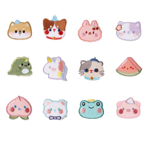 12 Stück Tier Stoffflicken Tierreparatur Patches Aufkleber mit Kleberückseite zum Dekorieren von Kleidung und Zubehör Kinder Tuch 12 Stück Tier Stoffflicken Tierreparatur Patches Aufkleber mit Kleberückseite zum Dekorieren von Kleidung und Zubehör Kinder Tuch von Chenxi Studio
