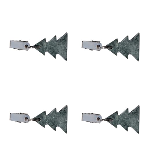 Chenxi Studio 4 x Marmor-Tischdeckenklammern in Weihnachtsbaum-Form, dekorative Steingewichte zur Sicherung von Bettwäsche, dekorative Tischdeckenklammern von Chenxi Studio