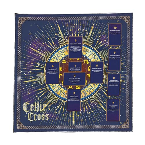 Chenxi Studio Wahrsager-Tischdecke, Lesekarte, Astrologie, Tarots, Karte, Tischdecke, Altar, Stoff, Wahrsagungen, Brettspiel-Zubehör von Chenxi Studio