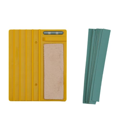 Leathercraft Werkzeugschärfer inklusive Lederfaser-Polierer und 12 Schleifpapier für Lederschleifen, Schärfen, Schleifen, Polierer Leathercraft Werkzeugschärfer inklusive Lederfaser-Polierer und 12 Schleifpapier für Lederschleifen, Schärfen, Schleifen, Polierer von Chenxi Studio
