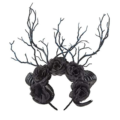 Weihnachten Ziegenhorn Cosplay Stirnband Dunkle Haarreifen Karneval Kopfbedeckung Halloween Cosplay Weihnachtskostüm von Chenxi Studio