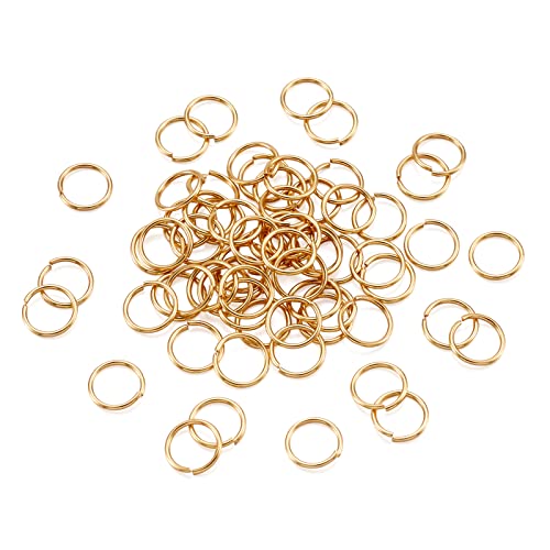 Cheris Biegeringe, 12 mm, offen, Edelstahl, goldfarben, rund, 1,2 mm dick, für Schmuckherstellung, 100 Stück Cheris Biegeringe, 12 mm, offen, Edelstahl, goldfarben, rund, 1,2 mm dick, für Schmuckherstellung, 100 Stück von Cheriswelry