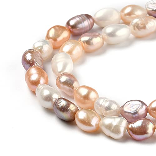Cheriswelry 1 Strang natürliche Perlen Barock Stil Nuggets Süßwasser-Zuchtperlen Spacer für Hochzeit Schmuck Halskette Armband Herstellung ca. 45 Stück Cheriswelry 1 Strang natürliche Perlen Barock Stil Nuggets Süßwasser-Zuchtperlen Spacer für Hochzeit Schmuck Halskette Armband Herstellung ca. 45 Stück von Cheriswelry