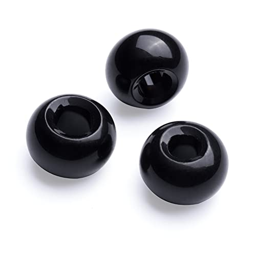Cheriswelry 100 schwarze Rondelle-Glasperlen, europäische große Lochperlen, glatt, lose Abstandshalter, Gleit-Charms, 15 x 10 mm, für DIY-Armband, Halskette, Handwerk, Schmuckherstellung Cheriswelry 100 schwarze Rondelle-Glasperlen, europäische große Lochperlen, glatt, lose Abstandshalter, Gleit-Charms, 15 x 10 mm, für DIY-Armband, Halskette, Handwerk, Schmuckherstellung von Cheriswelry