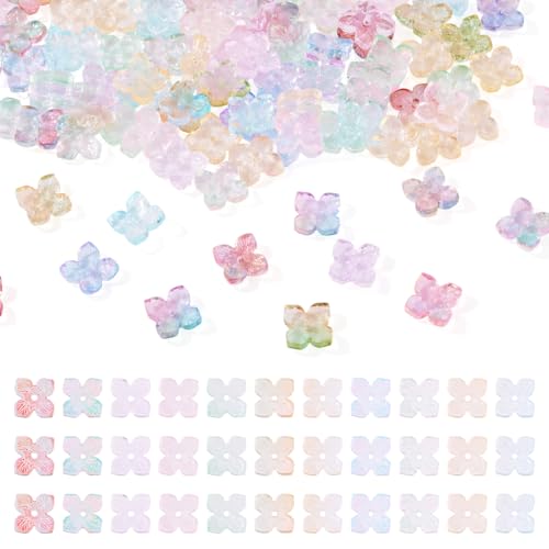 Cheriswelry 110 Stück Blumen-Perlenkappen, 10 mm, 4 Blütenblüten, Glasperlen, Endkappen, bunte Blumen, lose Abstandshalter für Armbänder, Ohrringe, Halsketten, Schmuckherstellung, DIY Handwerk Cheriswelry 110 Stück Blumen-Perlenkappen, 10 mm, 4 Blütenblüten, Glasperlen, Endkappen, bunte Blumen, lose Abstandshalter für Armbänder, Ohrringe, Halsketten, Schmuckherstellung, DIY Handwerk von Cheriswelry