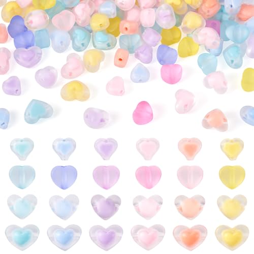 Cheriswelry 120 Stück matte herzförmige Acrylperlen, 12 mm, undurchsichtig, niedlich, mattiert, Liebesperlen, Charms, Großpackung für Schmuckherstellung, Schlüsselanhänger, Armband, Ohrringe, Basteln Cheriswelry 120 Stück matte herzförmige Acrylperlen, 12 mm, undurchsichtig, niedlich, mattiert, Liebesperlen, Charms, Großpackung für Schmuckherstellung, Schlüsselanhänger, Armband, Ohrringe, Basteln von Cheriswelry