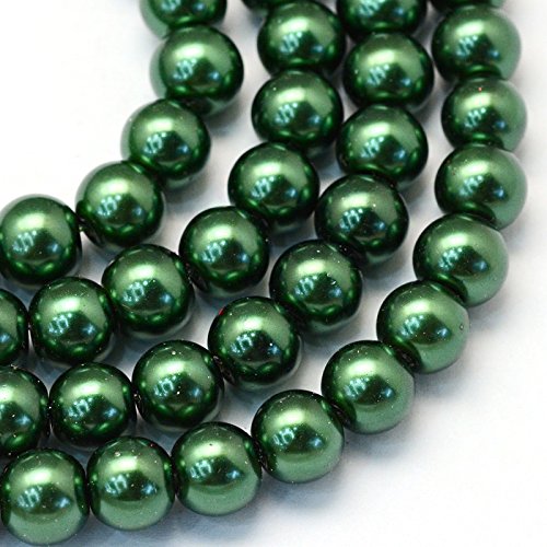 Cheriswelry 2 Stränge 8 mm Glasperlen grün rund Perlglanz Abstandshalter bemalt glänzend Kunstperlen Charms für Schmuckarmbänder Ohrringe Herstellung 200+ Cheriswelry 2 Stränge 8 mm Glasperlen grün rund Perlglanz Abstandshalter bemalt glänzend Kunstperlen Charms für Schmuckarmbänder Ohrringe Herstellung 200+ von Cheriswelry