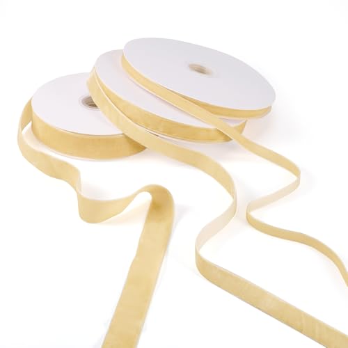Cheriswelry 20 m Samtbänder, einseitig, Choker, Basteln, Stoffbesatz für selbstgemachte Partygeschenke, Heimdekoration, Vintage, elegante Schleifen, Geschenkverpackung, Haarband, Khaki Cheriswelry 20 m Samtbänder, einseitig, Choker, Basteln, Stoffbesatz für selbstgemachte Partygeschenke, Heimdekoration, Vintage, elegante Schleifen, Geschenkverpackung, Haarband, Khaki von Cheriswelry