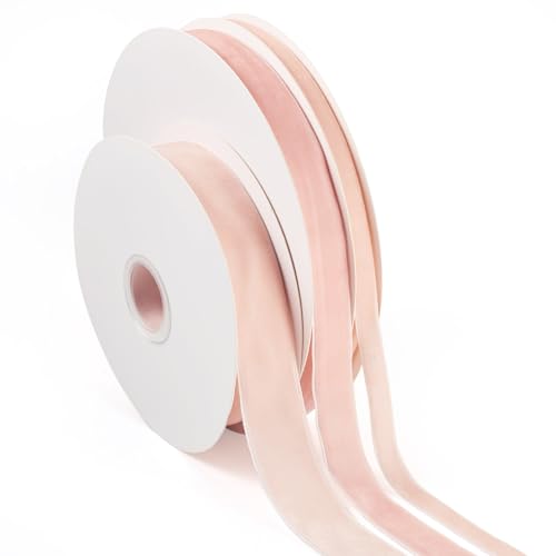 Cheriswelry 20 m Samtbänder, einseitig, Choker, Basteln, Stoffbesatz für selbstgemachte Partygeschenke, Heimdekoration, Vintage, elegante Schleifen, Geschenkverpackung, Haargummi, Rosa Cheriswelry 20 m Samtbänder, einseitig, Choker, Basteln, Stoffbesatz für selbstgemachte Partygeschenke, Heimdekoration, Vintage, elegante Schleifen, Geschenkverpackung, Haargummi, Rosa von Cheriswelry