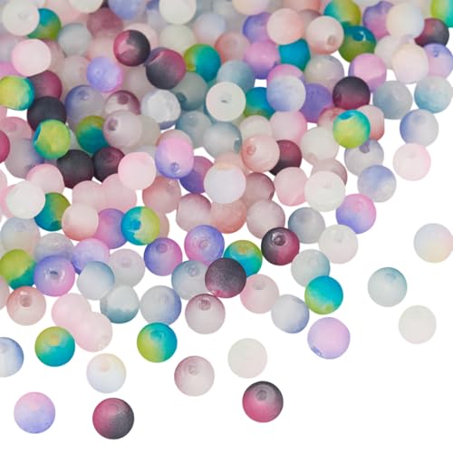 Cheriswelry 200 Stück, 4 mm, zweifarbige Glasperlen, Farbverlauf, mattiert, rund, matt, Abstandshalter, Großpackung für DIY-Schmuckherstellung, Halsketten, Armbänder, Bastelbedarf Cheriswelry 200 Stück, 4 mm, zweifarbige Glasperlen, Farbverlauf, mattiert, rund, matt, Abstandshalter, Großpackung für DIY-Schmuckherstellung, Halsketten, Armbänder, Bastelbedarf von Cheriswelry