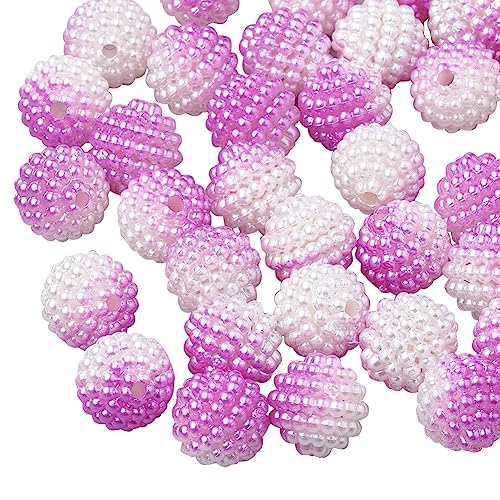 Cheriswelry 200Pcs Imitation Pearl Acrylic Beads Magenta Berry Beads 10mm Round Combined Beads Rainbow Gradient Pearl Beads for Jewelry Making Cheriswelry 200Pcs Imitation Pearl Acrylic Beads Magenta Berry Beads 10mm Round Combined Beads Rainbow Gradient Pearl Beads for Jewelry Making von Cheriswelry